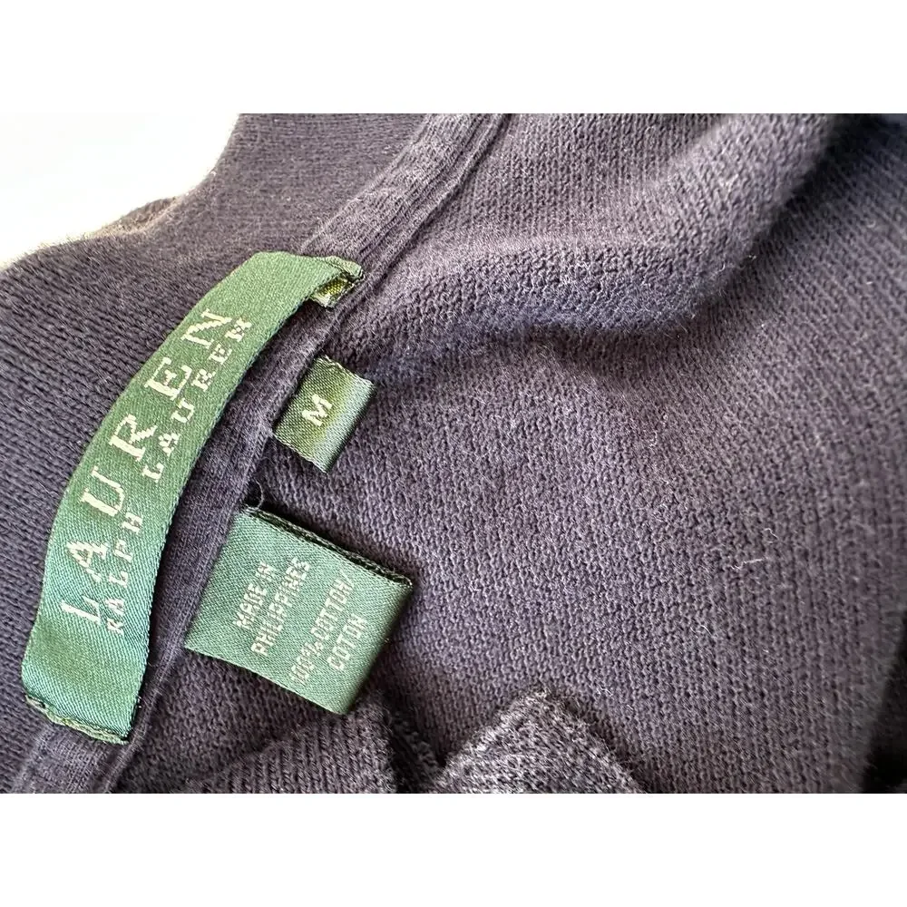 Vintage 90s Ralph Lauren Women’s Navy Blue Polo Shirt Medium